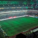 Vista del Estadio Azteca durante un partido entre América y León