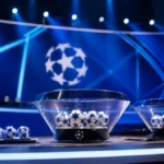 Imagen ilustrativa de bombos y bolas durante un sorteo de la Champions League