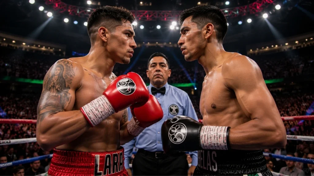 Imagen ilustrativa de dos boxeadores mexicanos frente a frente dentro de un cuadrilátero