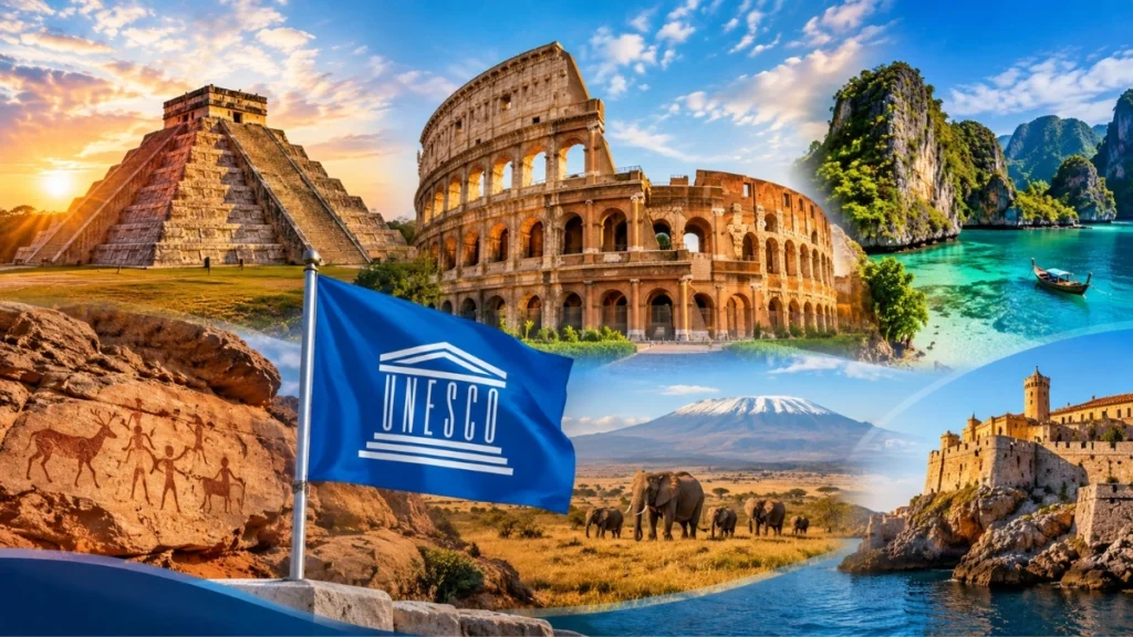 Imagen ilustrativa de sitios culturales y naturales representativos del Patrimonio Mundial