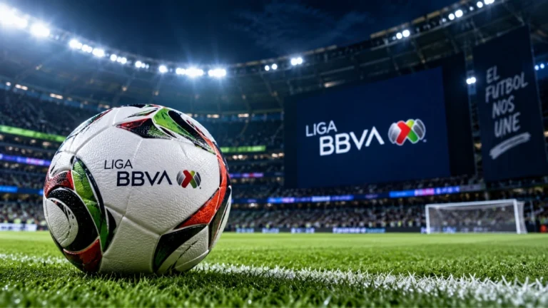 Balón de futbol sobre una cancha iluminada para ilustrar la Jornada 7 de Liga MX