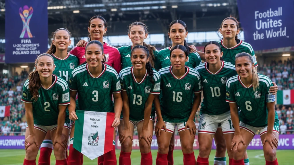 Selección Mexicana Femenil Sub-20 previo a un partido del Mundial de Polonia 2026