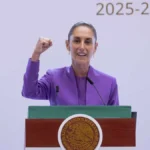 Claudia Sheinbaum durante un acto oficial del Gobierno de México