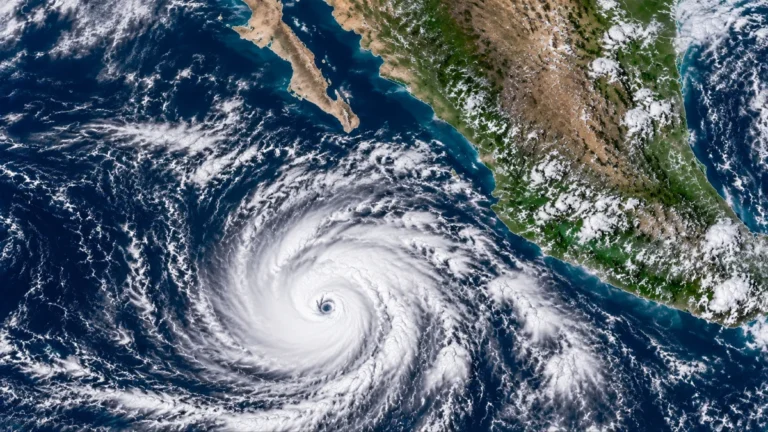Huracán Rachel sobre el océano Pacífico frente a las costas de México