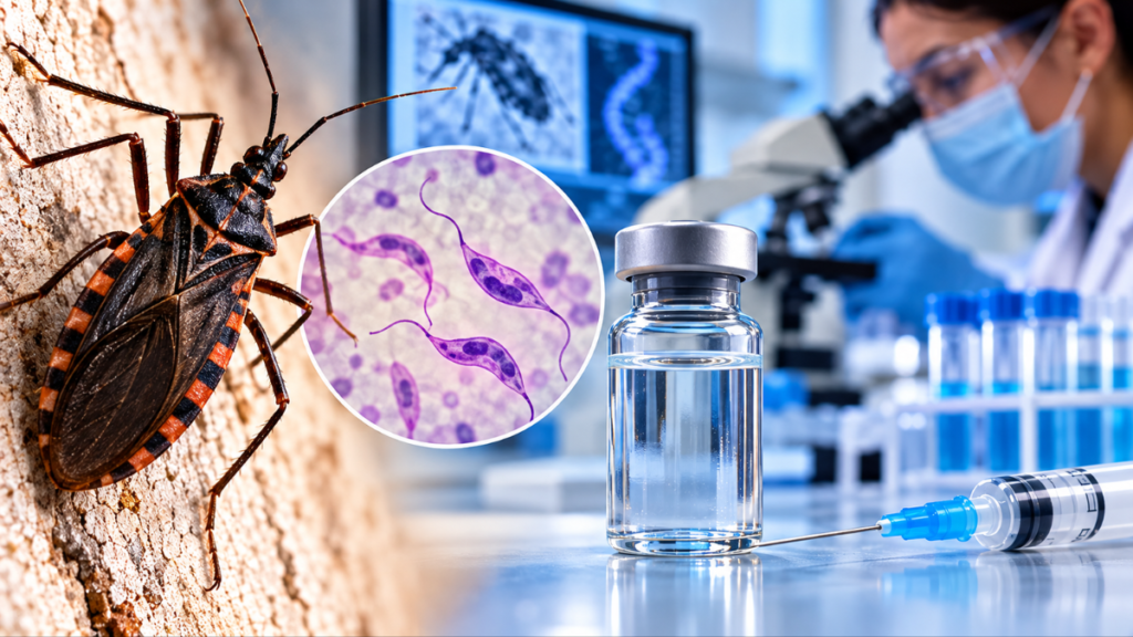 Investigación científica de una vacuna contra el Chagas, enfermedad transmitida por la chinche besucona