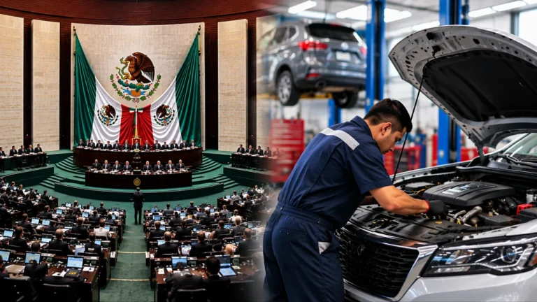 Cámara de Diputados y taller automotriz ilustran propuesta sobre entrega de refacciones de autos en México.