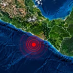 Imagen ilustrativa de un sismo de magnitud 5.1 registrado frente a Chiapas