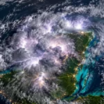 Tormentas eléctricas sobre la Península de Yucatán