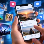 Ilustración de una red social digital que propone una experiencia sin publicidad ni algoritmos de recomendación